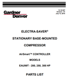Gardner Denver EAU99T Parts List Manual
